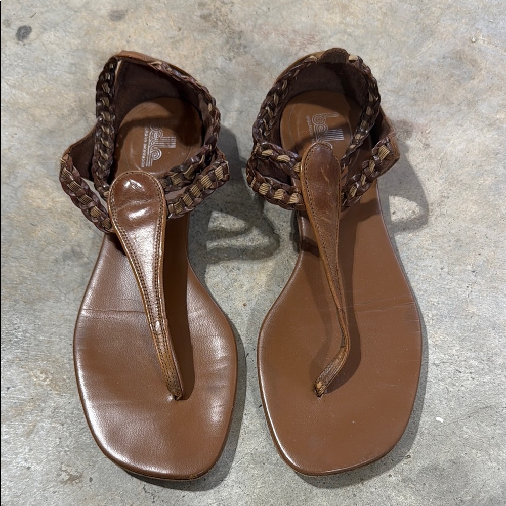 Sigerson Morrison Thong Braided Leather Sandals